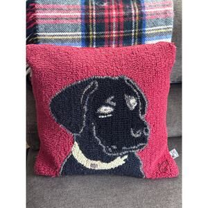 Chandler 4 Corners Hooked Wool Labrador Decorative Throw Pillow Laura Megroz